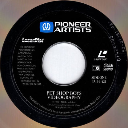 Pet Shop Boys : Videography - The Singles Collection On LaserDisc (Laserdisc, 12", Comp, NTSC)