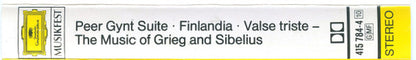 Edvard Grieg, Jean Sibelius : Peer Gynt Suite Finlandia Valse Triste The Music Of Grieg And Sibelius (Cass, Comp)