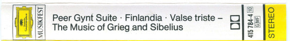 Edvard Grieg, Jean Sibelius : Peer Gynt Suite Finlandia Valse Triste The Music Of Grieg And Sibelius (Cass, Comp)
