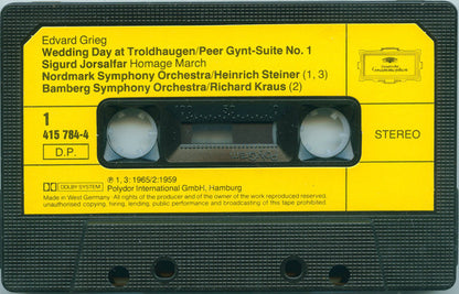 Edvard Grieg, Jean Sibelius : Peer Gynt Suite Finlandia Valse Triste The Music Of Grieg And Sibelius (Cass, Comp)