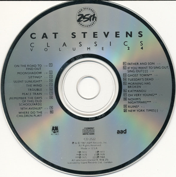 Cat Stevens : Classics Volume 24 (CD, Comp, Den)