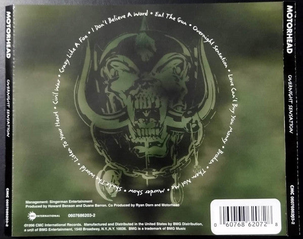 Motörhead : Overnight Sensation (CD, Album)