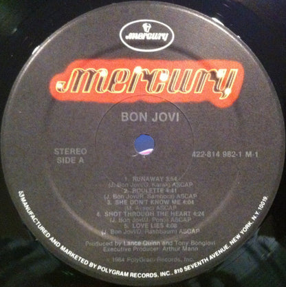 Bon Jovi : Bon Jovi (LP, Album, 53)