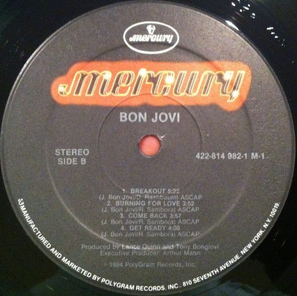 Bon Jovi : Bon Jovi (LP, Album, 53)