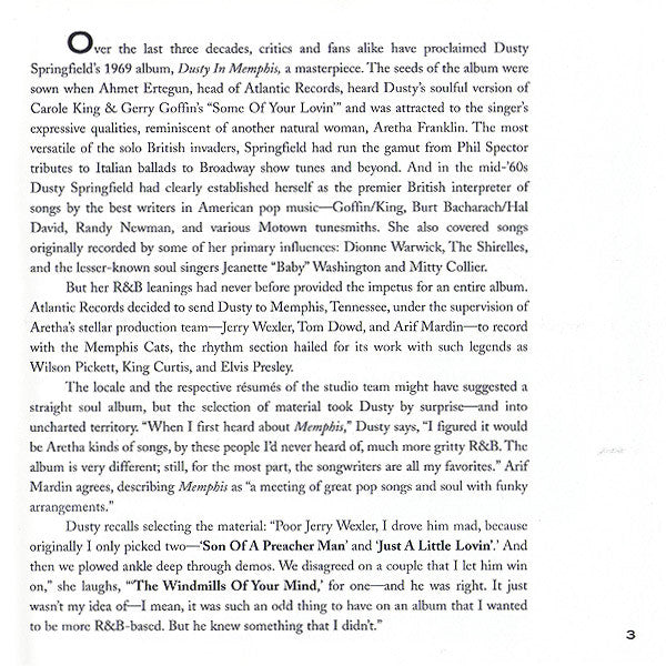 Dusty Springfield : Dusty In Memphis (CD, Album, Club, Dlx, RE, RM, Jew)