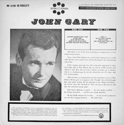 John Gary : The New Singing Sensation (LP, Mono)