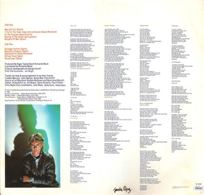 Roger Taylor : Strange Frontier (LP, Album, Win)