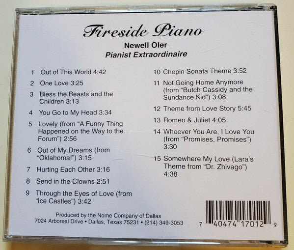 Newell Oler : Fireside Piano (CD, Album)