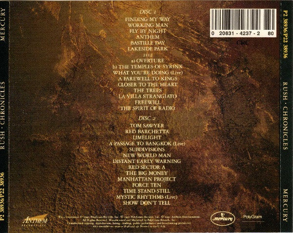 Rush : Chronicles (2xCD, Comp, Club, RP)