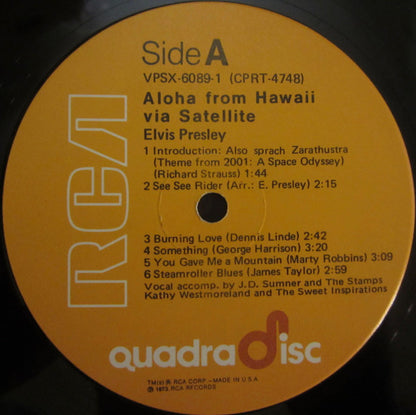 Elvis* : Aloha From Hawaii Via Satellite (2xLP, Album, Quad, RP, Ind)