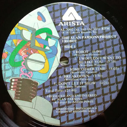 The Alan Parsons Project : I Robot (LP, Album, Gat)