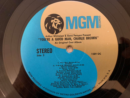 Clark Gesner / With Bill Hinnant, Reva Rose, Karen Johnson (2), Bob Balaban, Skip Hinnant, Gary Burghoff Presented By Arthur Whitelaw, Gene Persson : "You're A Good Man, Charlie Brown" (The Original Cast Album) (LP, Album, RE)