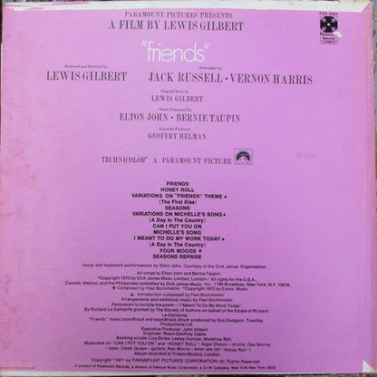 Elton John : Friends (Original Soundtrack Recording) (LP, Album)