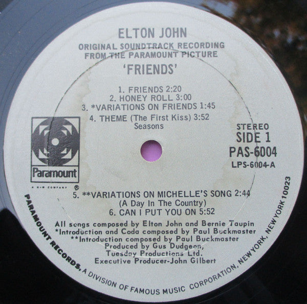 Elton John : Friends (Original Soundtrack Recording) (LP, Album)