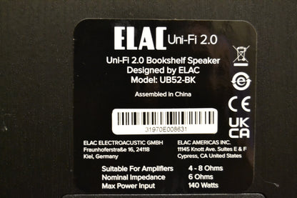 Elac Uni-Fi 2.0 Bookshelf Speakers