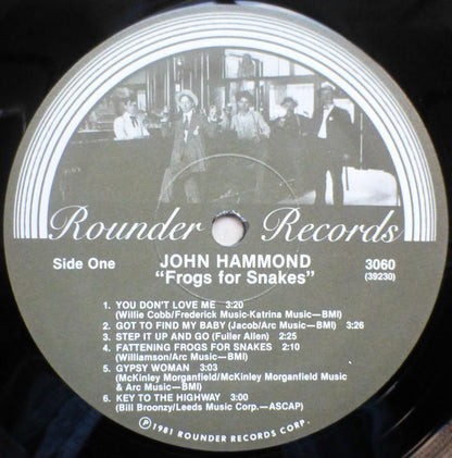 John Hammond* : Frogs For Snakes (LP, Album)