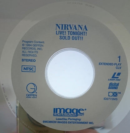 Nirvana : Live! Tonight! Sold Out!! (Laserdisc, 12", NTSC)