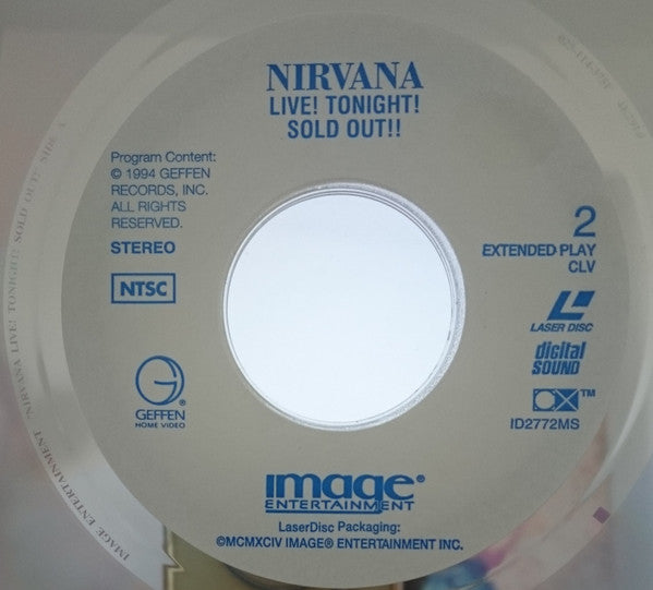 Buy Nirvana : Live! Tonight! Sold Out!! (Laserdisc, 12