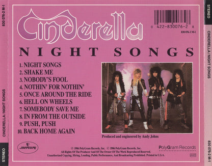 Cinderella (3) : Night Songs (CD, Album, PDO)