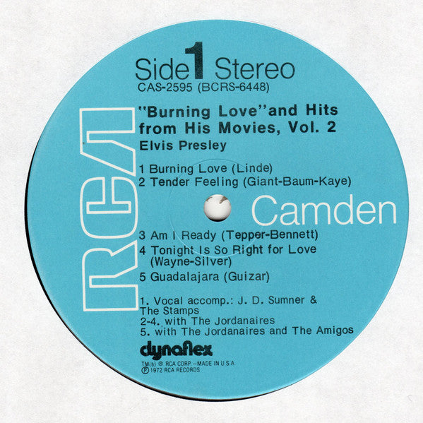 Elvis* : Burning Love And Hits From His Movies, Vol. 2 (LP, Comp, Ind)