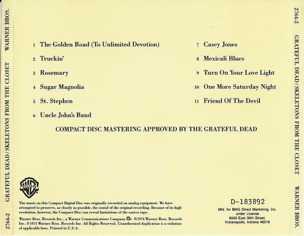 Grateful Dead* : Skeletons From The Closet (The Best Of Grateful Dead) (CD, Comp, Club, RE, RM)