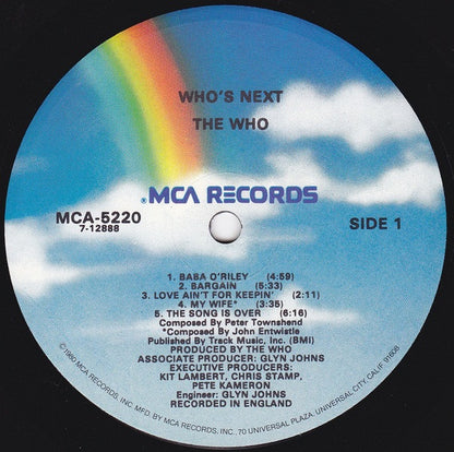 The Who : Who's Next (LP, Album, RE, Glo)