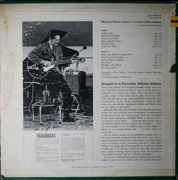 Chet Atkins : More Of That Guitar Country (LP, Album, Mono, Ind)