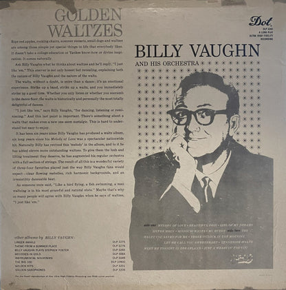 Billy Vaughn And His Orchestra : Golden Waltzes (LP, Album, Mono, Mon)
