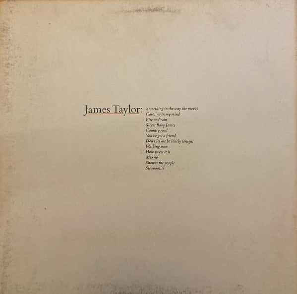 James Taylor (2) : James Taylor's Greatest Hits (LP, Comp, Pin)