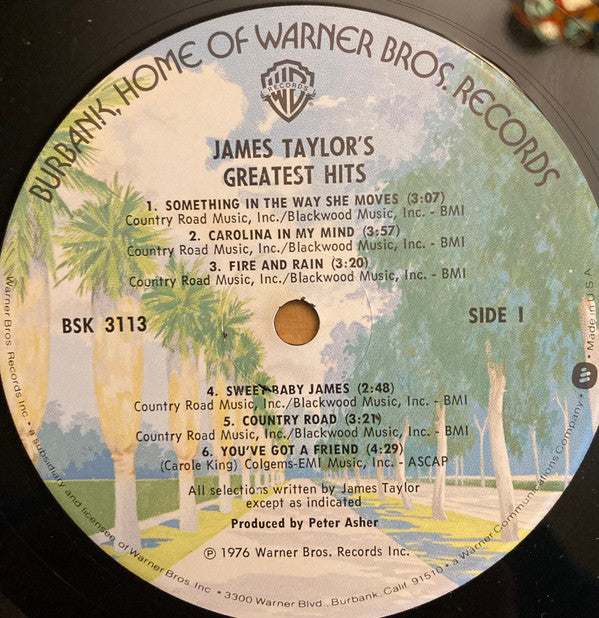 James Taylor (2) : James Taylor's Greatest Hits (LP, Comp, Pin)