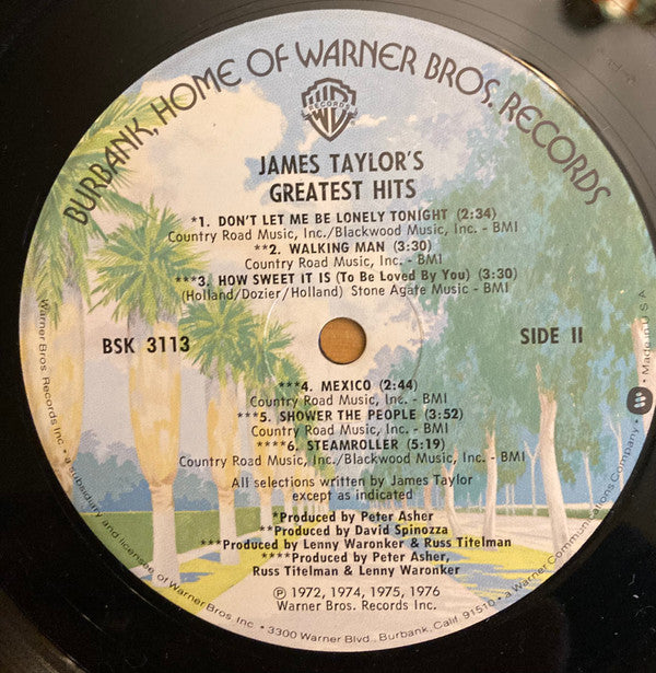 James Taylor (2) : James Taylor's Greatest Hits (LP, Comp, Pin)