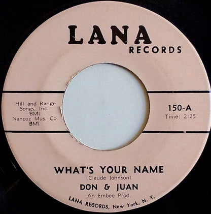 Don & Juan : What's Your Name (7", RE)