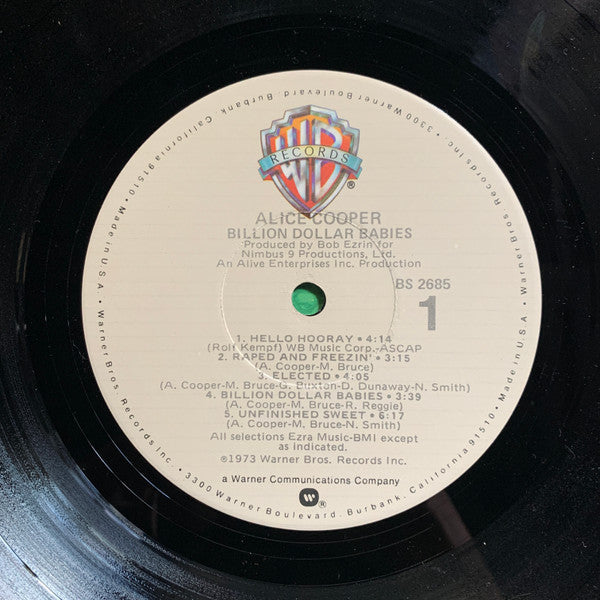Alice Cooper : Billion Dollar Babies (LP, Album, RP, Jac)