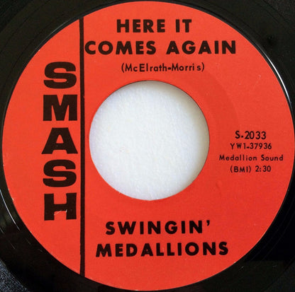 Swingin' Medallions : Double Shot (Of My Baby's Love) (7", Single, Mono, Styrene, Mer)