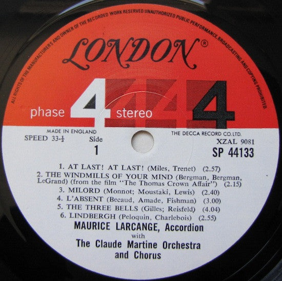 Maurice Larcange : Paris For Lovers (LP, Album)