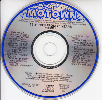 Various : 25 #1 Hits From 25 Years (Volume II) (CD, Comp, SRC)