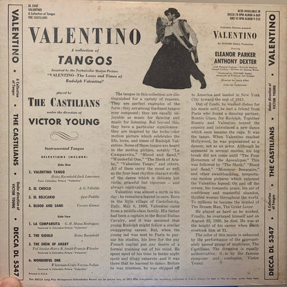 The Castilians Under The Direction Of Victor Young : Valentino (A Collection Of Tangos) (10", Album)