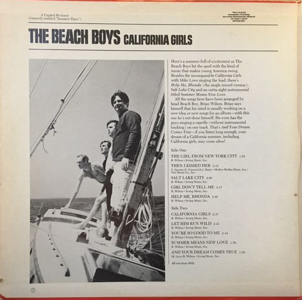The Beach Boys : California Girls / All Summer Long (2xLP, Comp, RE, Win)