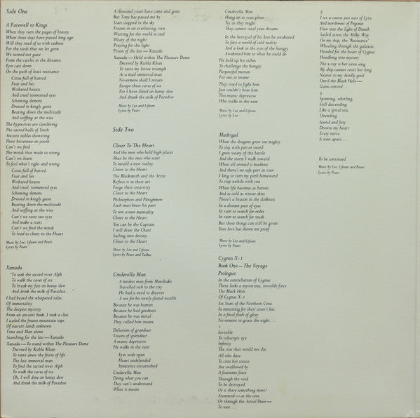 Rush : A Farewell To Kings (LP, Album, Club, Gat)