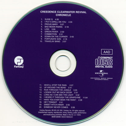 Creedence Clearwater Revival Featuring John Fogerty : Chronicle (The 20 Greatest Hits) (CD, Comp, RE, RM)