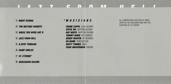Frank Zappa : Jazz From Hell (CD, Album, RE)