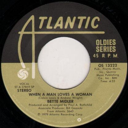 Bette Midler : When A Man Loves A Woman / The Rose (7", RE, Spe)