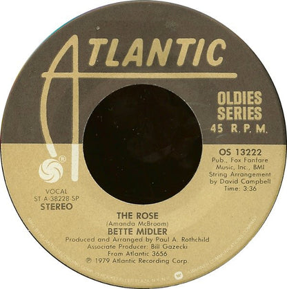 Bette Midler : When A Man Loves A Woman / The Rose (7", RE, Spe)