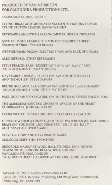 Van Morrison : Enlightenment (Cass, Album, Dol)