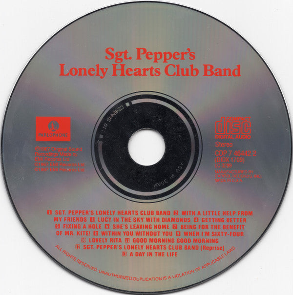 The Beatles : Sgt. Pepper's Lonely Hearts Club Band (CD, Album, RE)