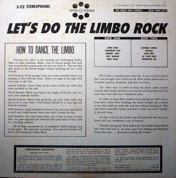 King Prince And The Islanders : Let's Do The Limbo Rock (LP, Album)