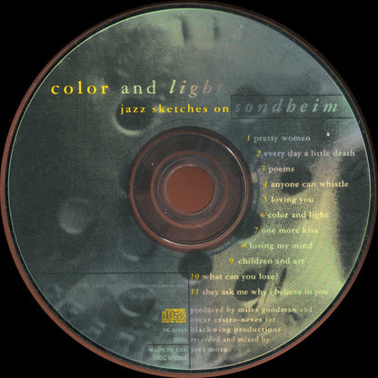 Stephen Sondheim : Color And Light: Jazz Sketches On Sondheim (CD, Album)