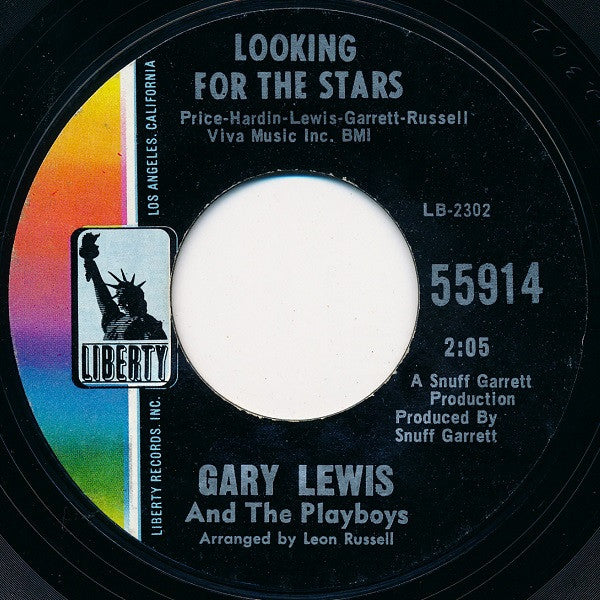 Gary Lewis And The Playboys* : (You Don't Have To) Paint Me A Picture / Looking For The Stars (7", Styrene, She)