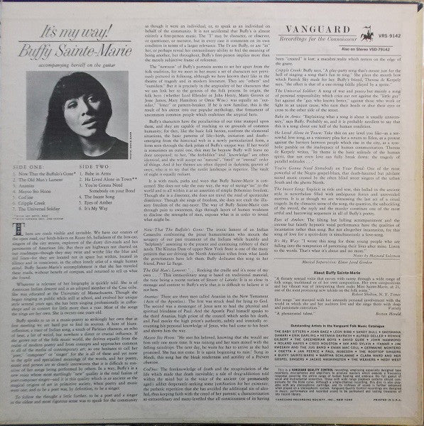 Buffy Sainte-Marie : It's My Way! (LP, Album, Mono, Pit)