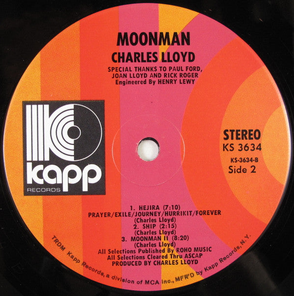 Charles Lloyd : Moon Man (LP, Album)